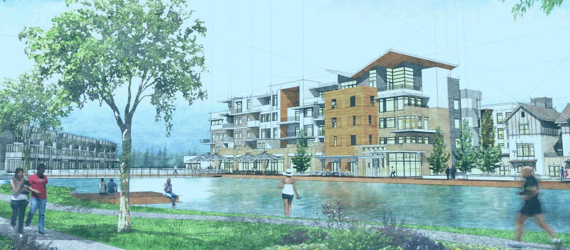 A render of &quot;Discovery at the Realm&quot; multifamily housing