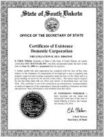 North Dakota Certificate of Formation