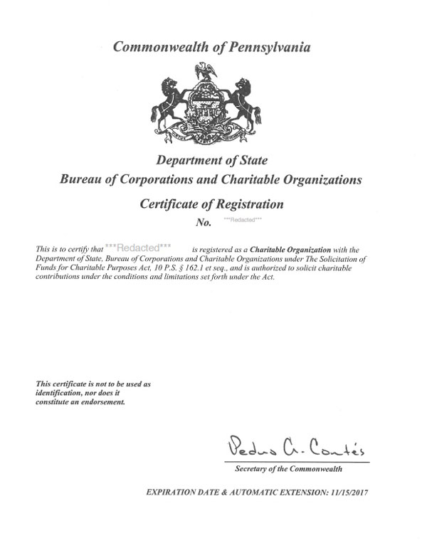 Pennsylvania Charitable Registration Harbor Compliance www