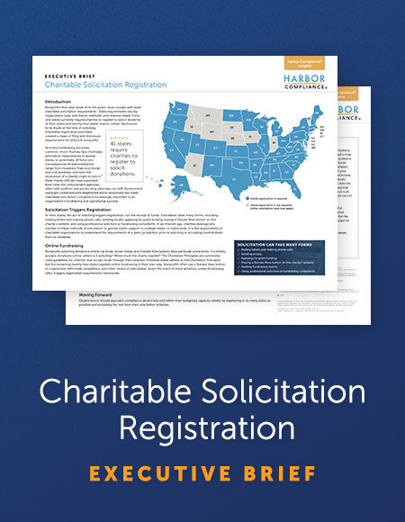 Executive Brief: Charitable Solicitation Registration