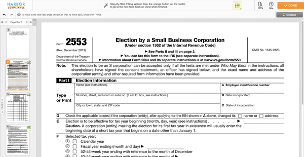 Pdf Fillable Form 2553 - Printable Forms Free Online