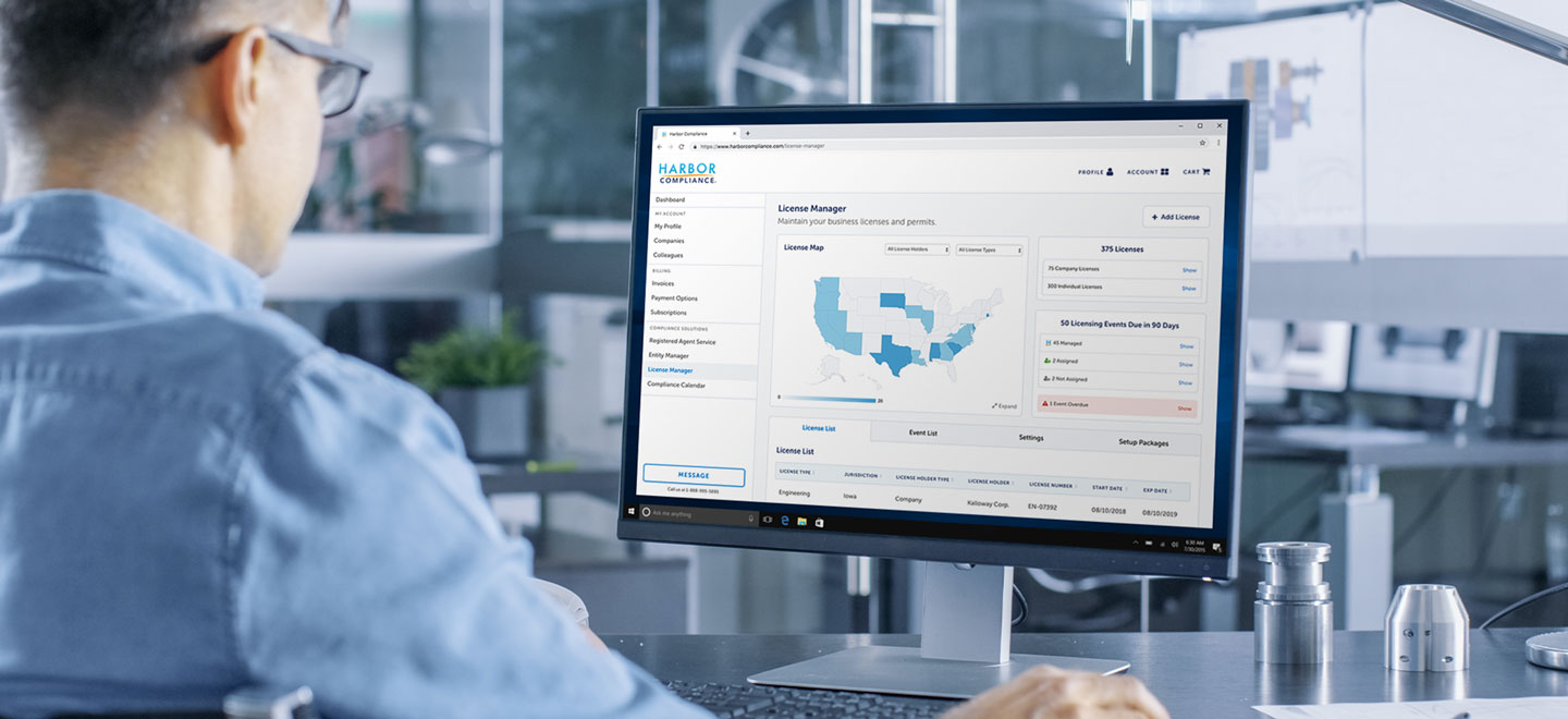 An engineer reviewing his licenses in our License Manager software